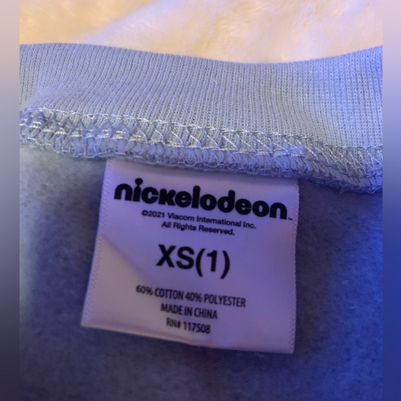 Rugrats light blue sweatshirt size XS 1 cute graphics. New without tags - Picture 4 of 10